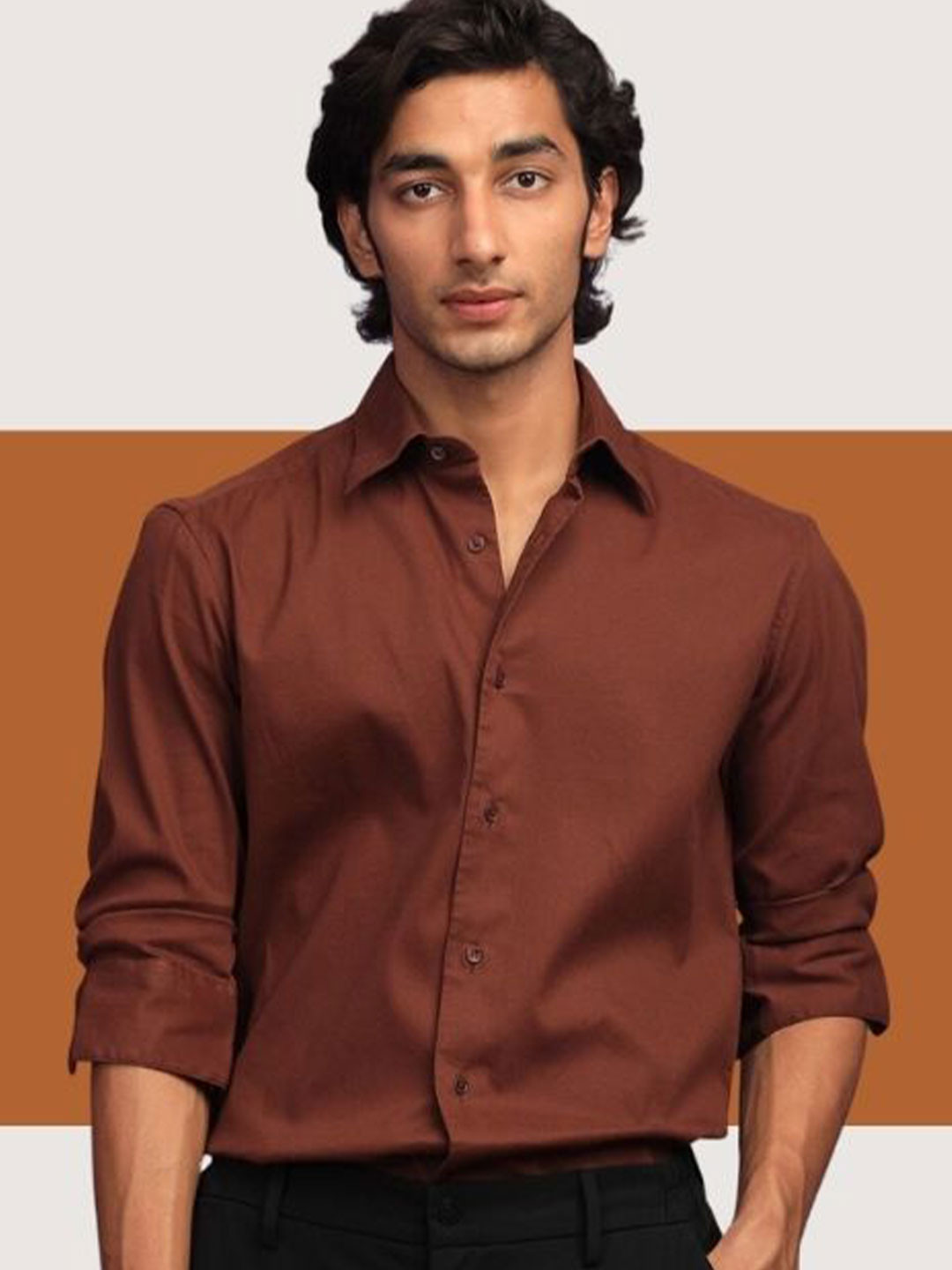 URBANICE Cotton Spread Collar Premium Semi-Formal T-shirt