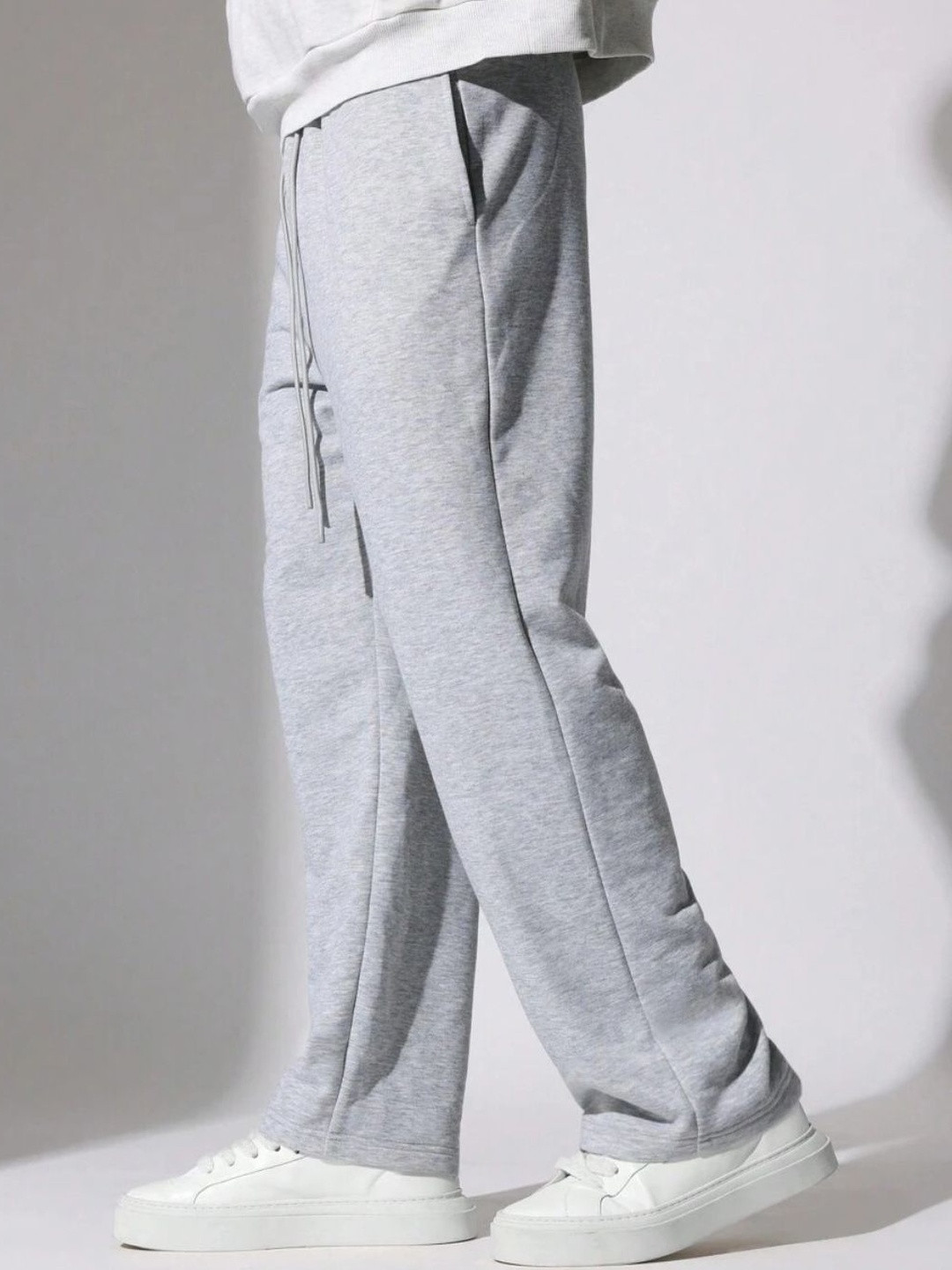 MaverIQ Men Relaxed Loose Fit Mid-Rise Easy Wash Korean Pants