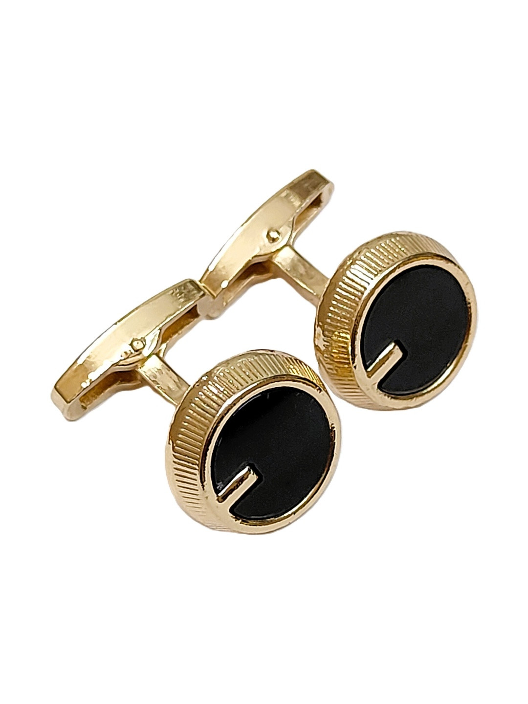 VOICI Round Shaped Solid Metal Cufflinks