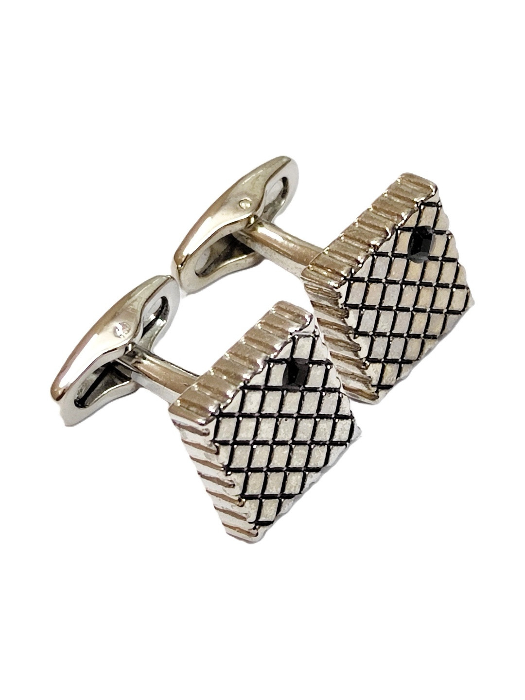 VOICI Men Square Shaped Textured Cufflink
