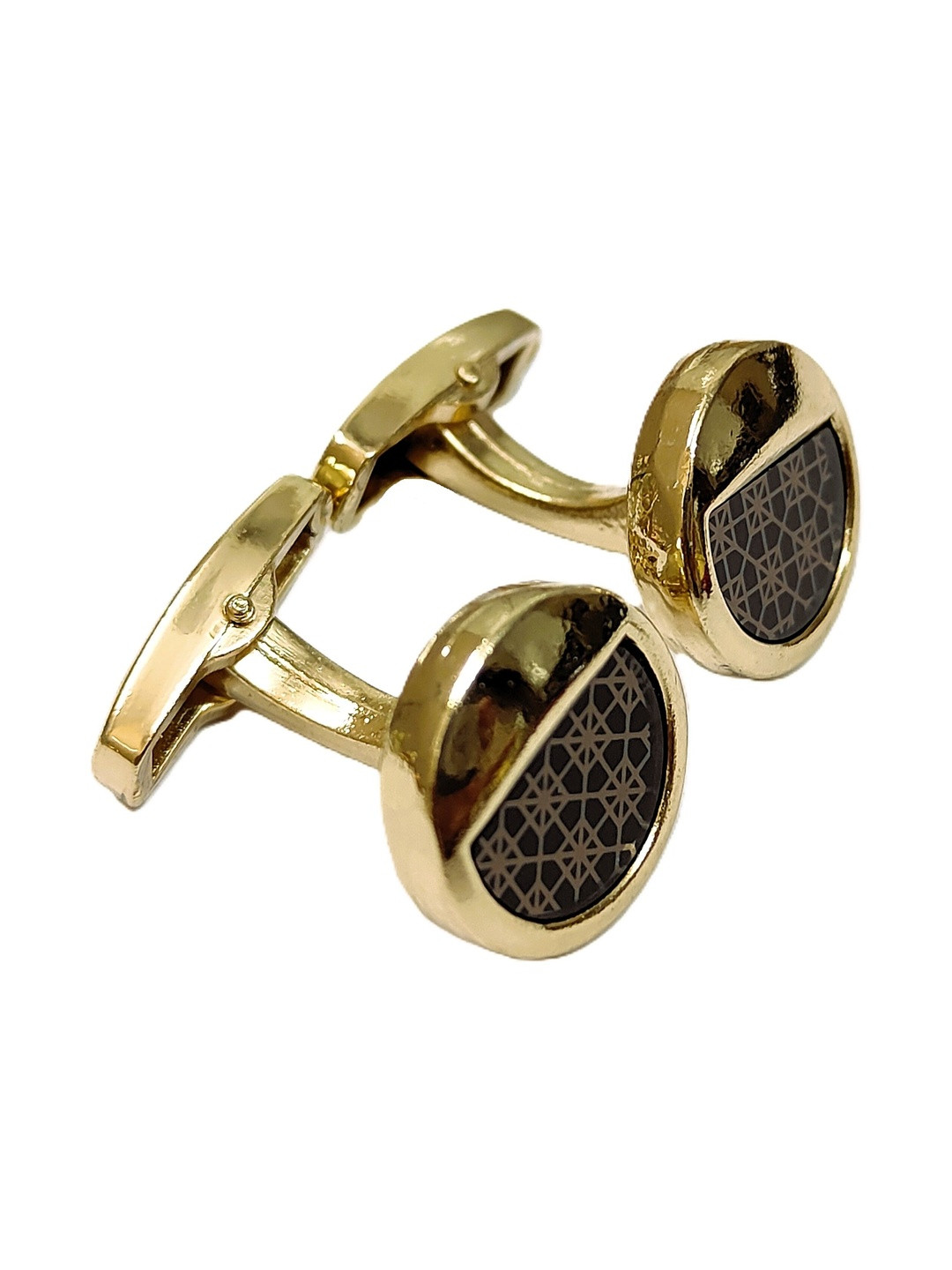 VOICI Men Round Shaped Printed Cufflinks