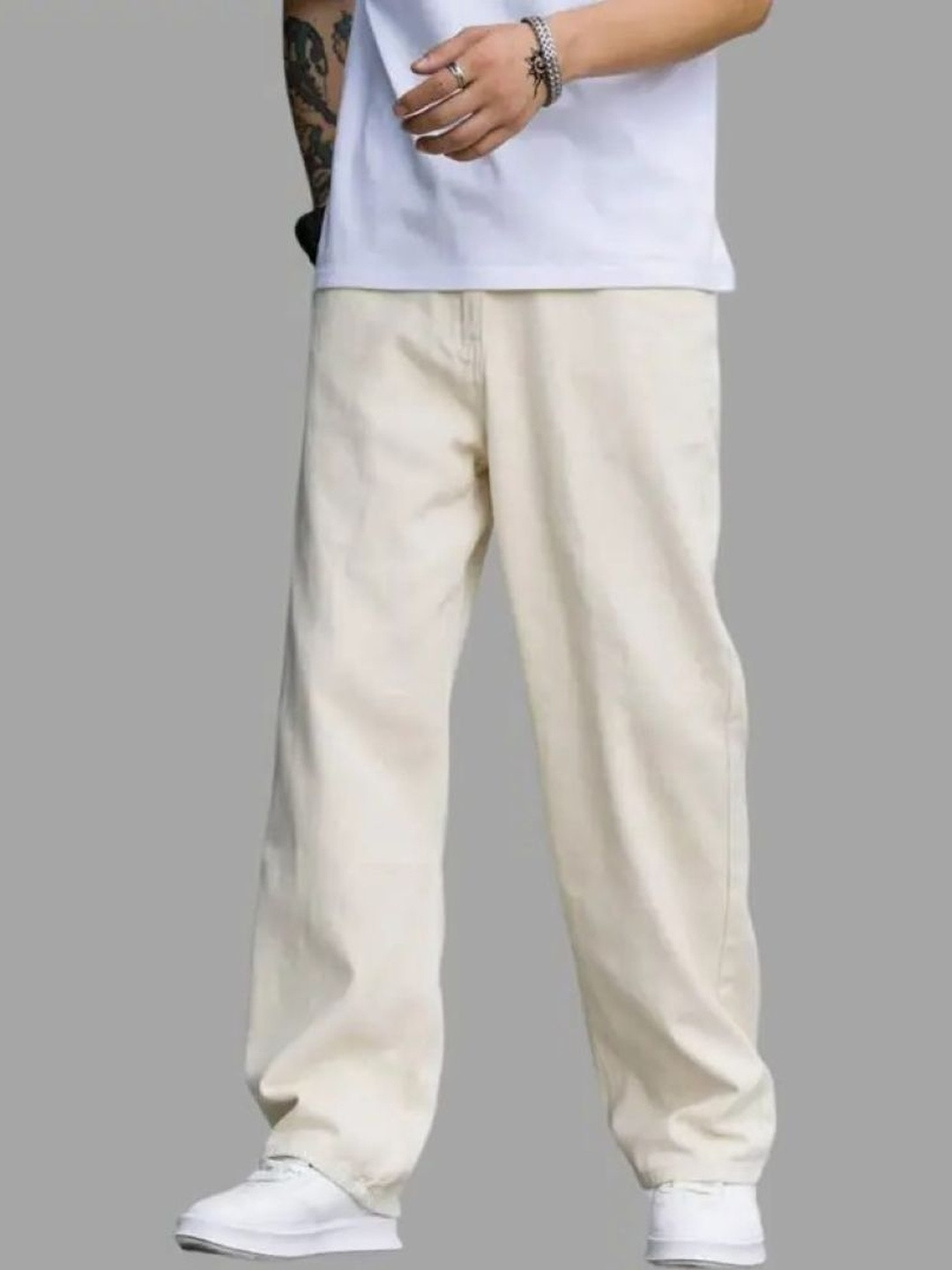 LINARIA Men Classic Regular Fit Mid-Rise Stretchable Jeans