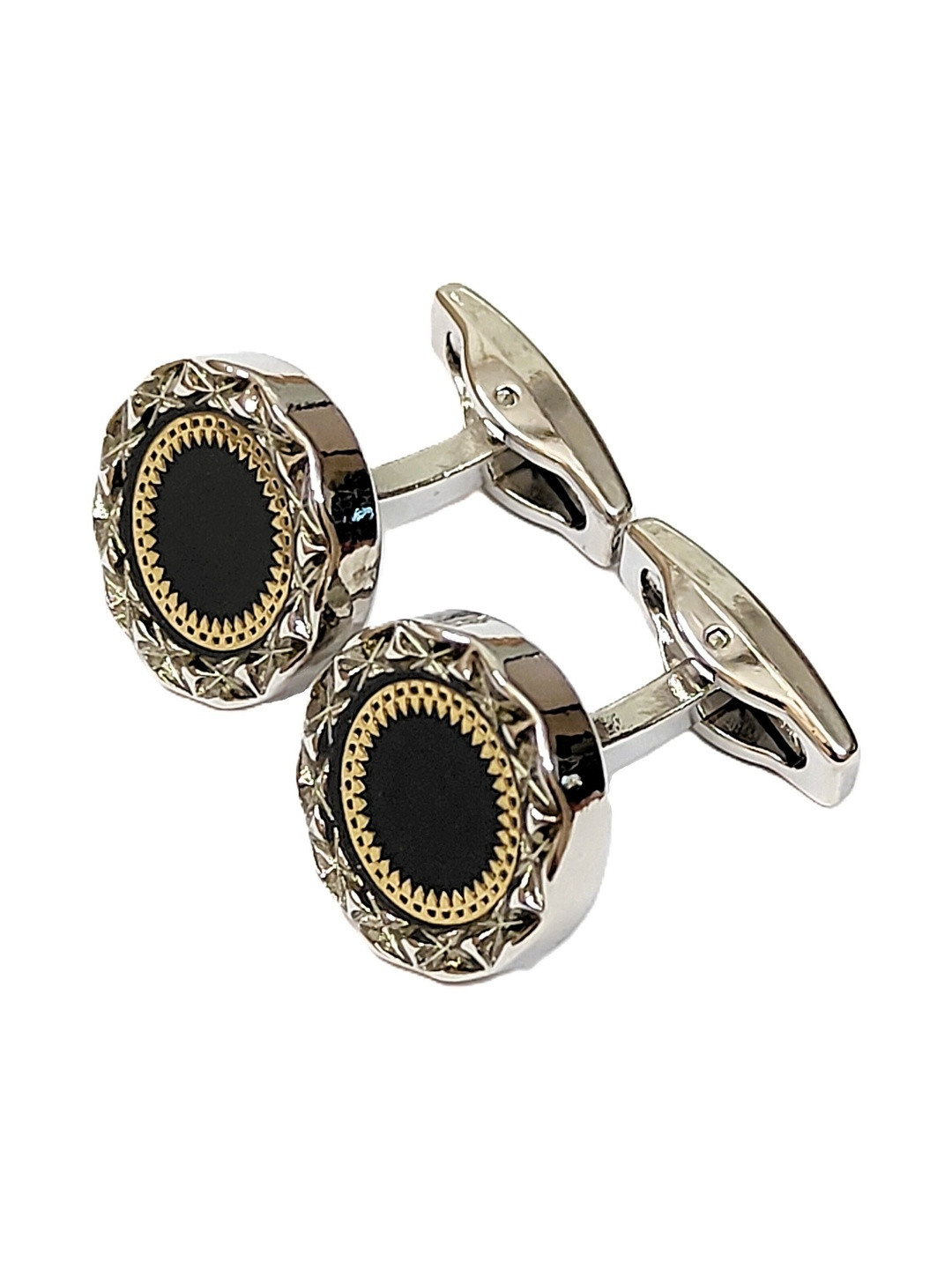 VOICI Men Silver Ties and Cufflinks