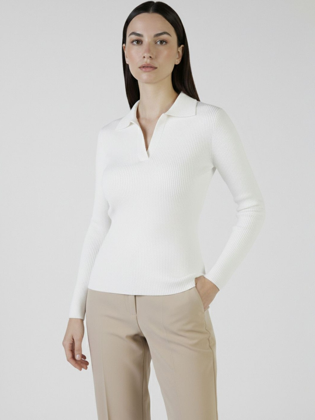 Plus Size Polo Collar T-shirt