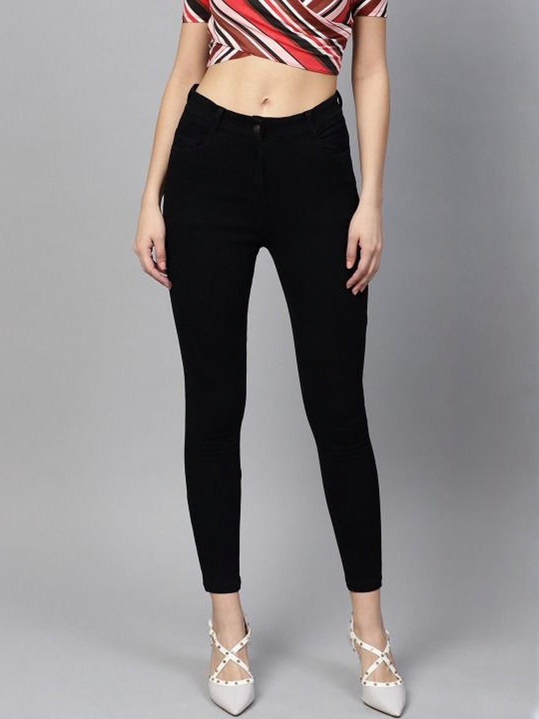 AKACY Women Jean Slim Fit High-Rise Stretchable Jeans