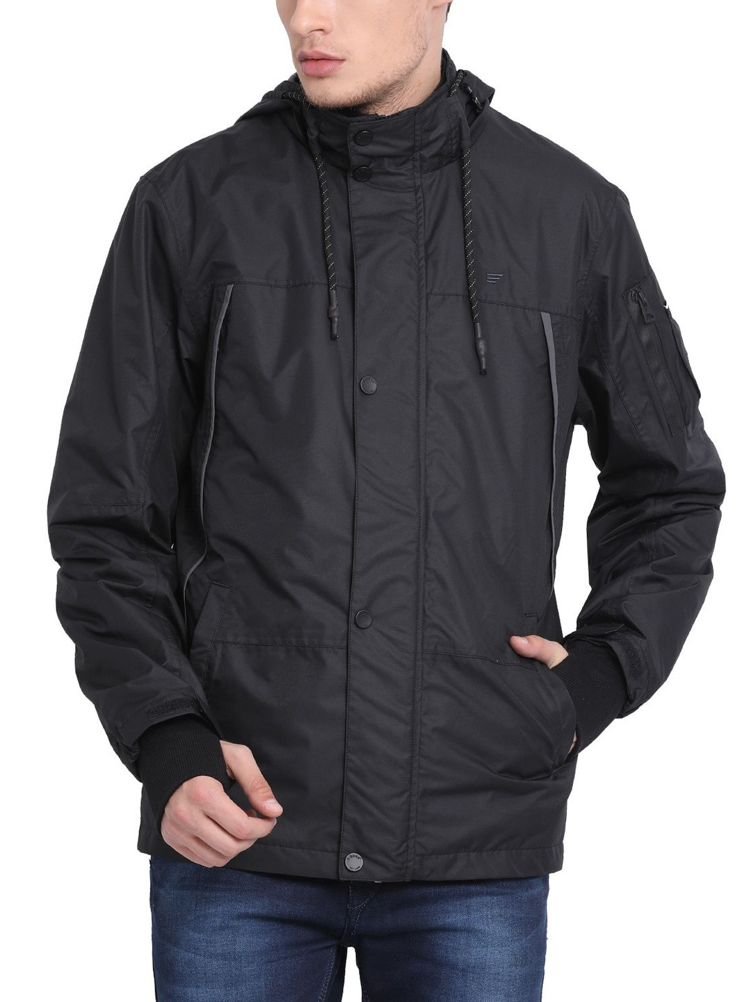 t-base Stand Collar Lightweight Puffer Jacket With Shoulder Tabs