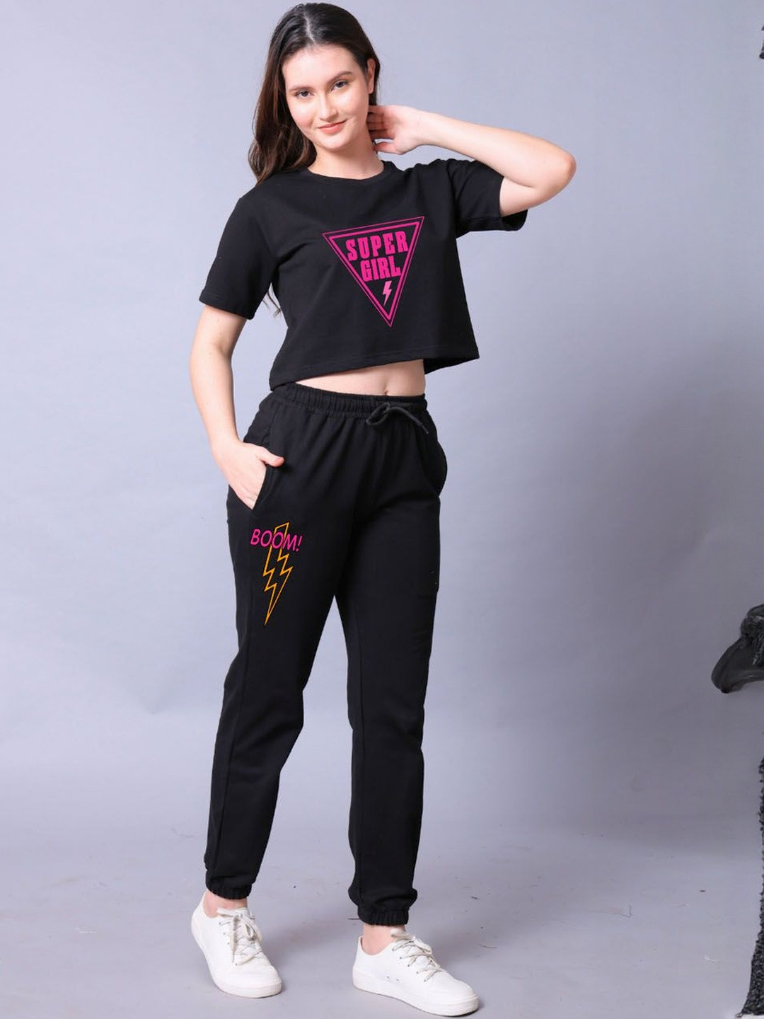 Lazy Lush Super Girl Printed Co-Ords