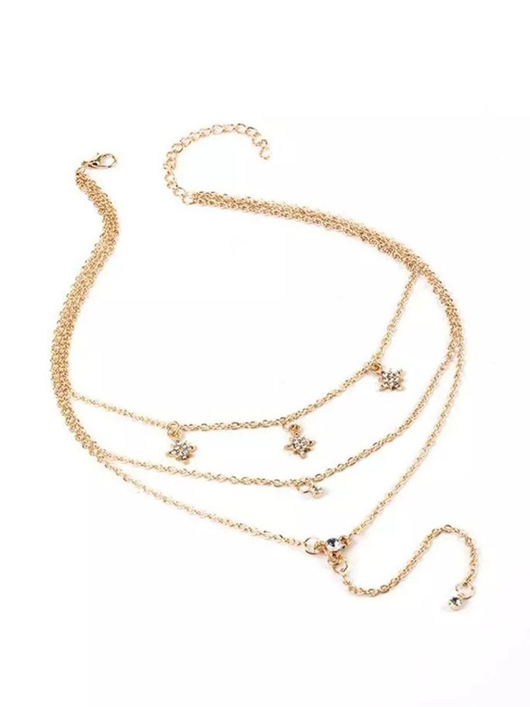 TheVineGirl Three Layered Star Shaped Minimal Necklace