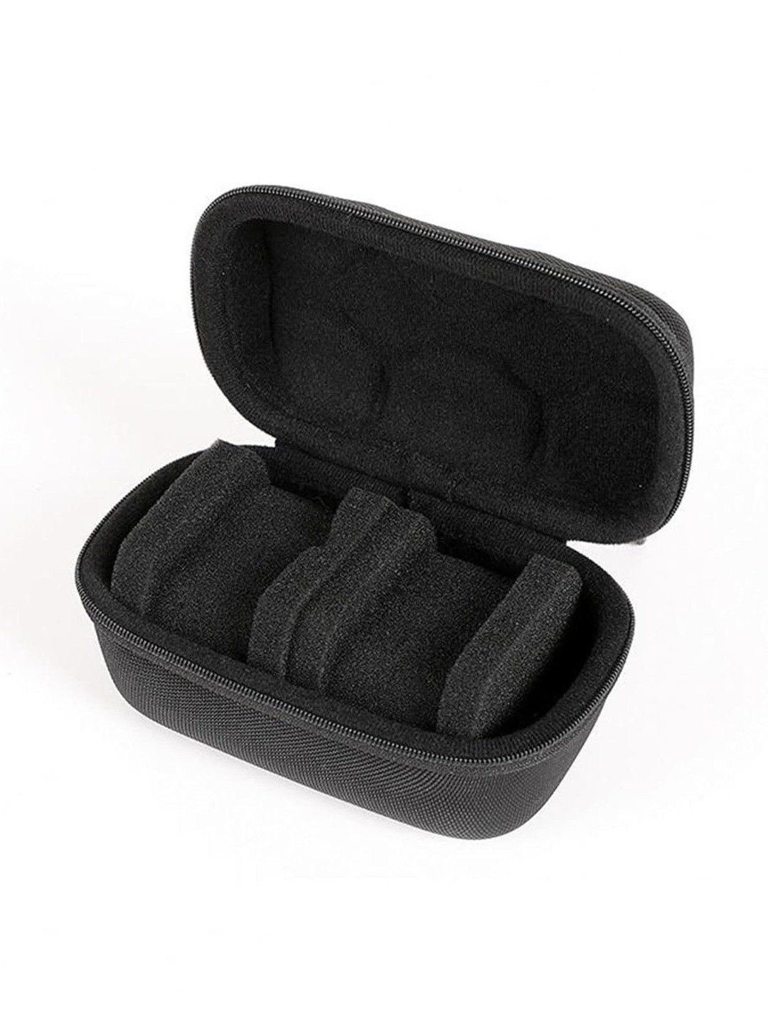 AUGEN 2-Slot Zippered Hard Shell Travel Watch Organiser