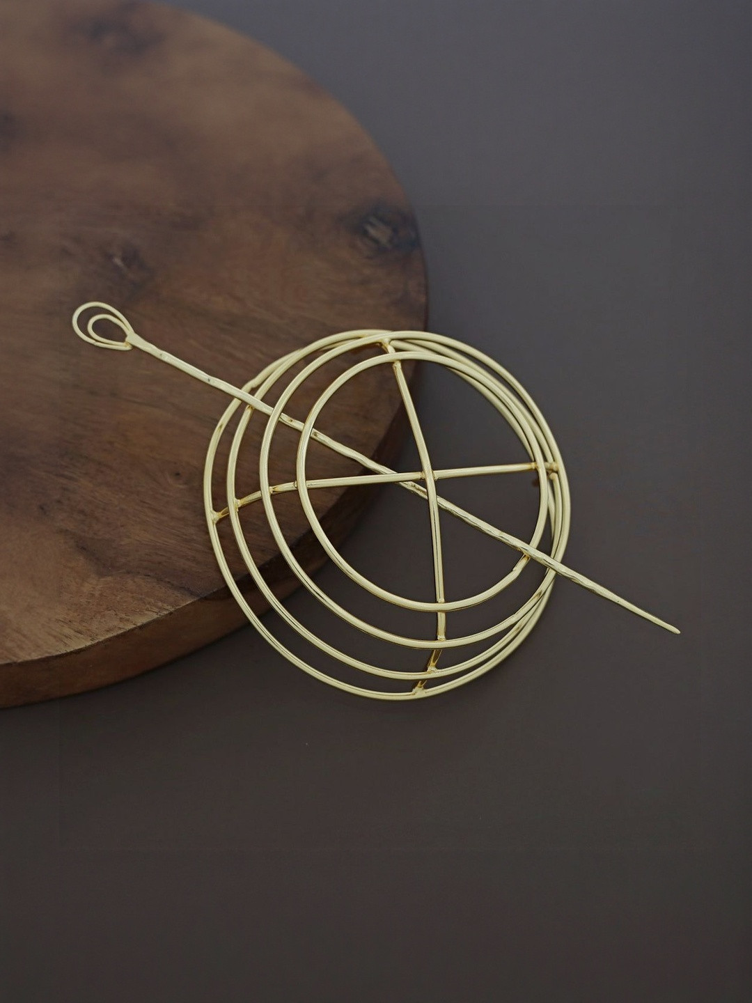 MISS ASTUTE Gold-Plated Bun Pin