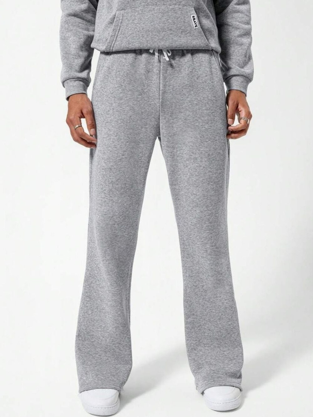MaverIQ Men Solid Relaxed Loose Fit Easy Wash Korean Pants Trousers