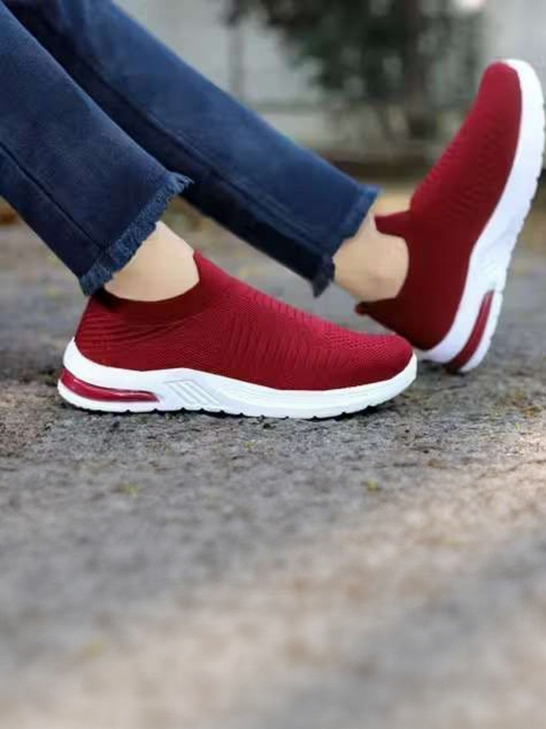 COOPERWINGS Women Mesh Slip-On Running Non-Marking Shoes
