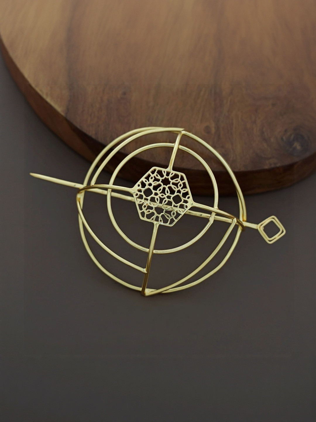 MISS ASTUTE Gold-Plated Bun Pin