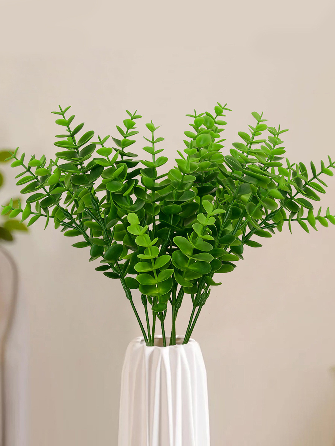 TIED RIBBONS Set of 4 Artificial Eucalyptus Bunch for Vase