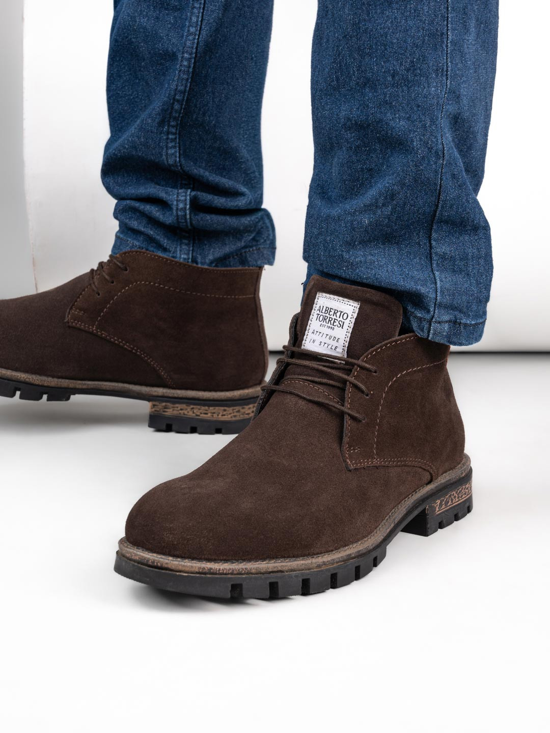 Alberto Torresi Men Headon Series Devl559 Leather Regular Boots