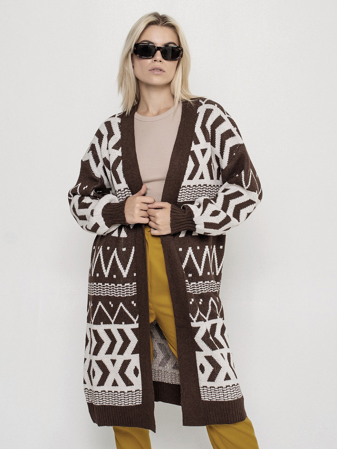 Mast & Harbour Longline Open Front Long Sweater