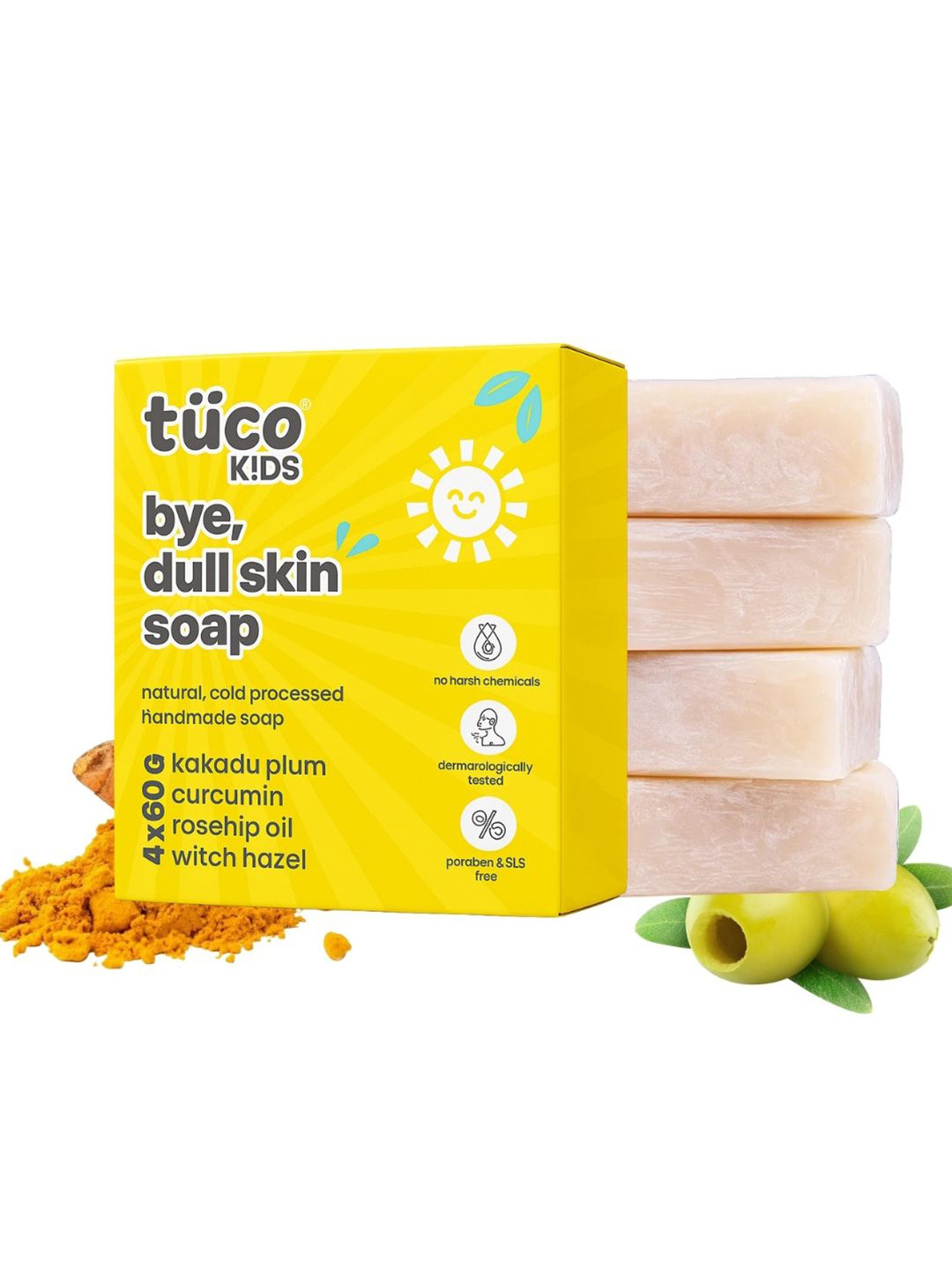Tuco Intelligent Kids Set Of 4 Bye, Dull Skin Soap With Kakadu Plum - 60 g Each