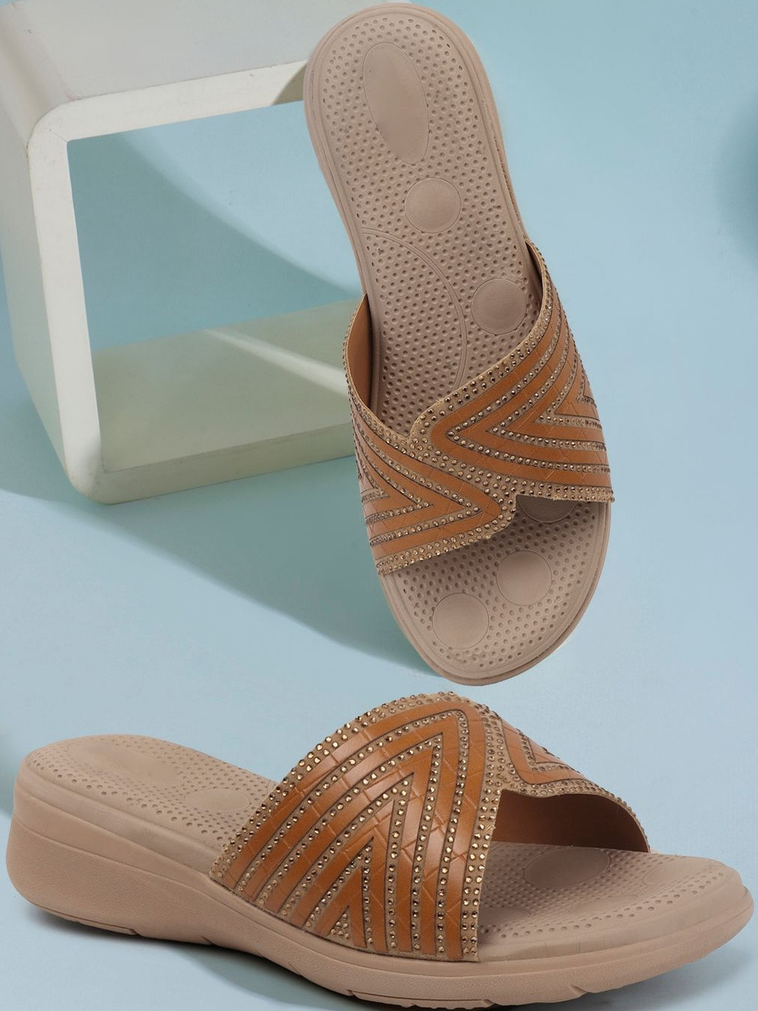 Kook N Keech Embellished Comfort Sandals