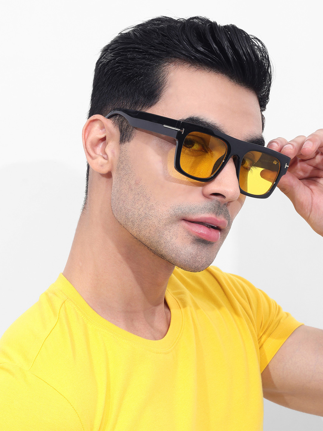 HAMILTANO WINSTON Yellow Men Full Rim Style Rectangle Sunglasses with SKU206