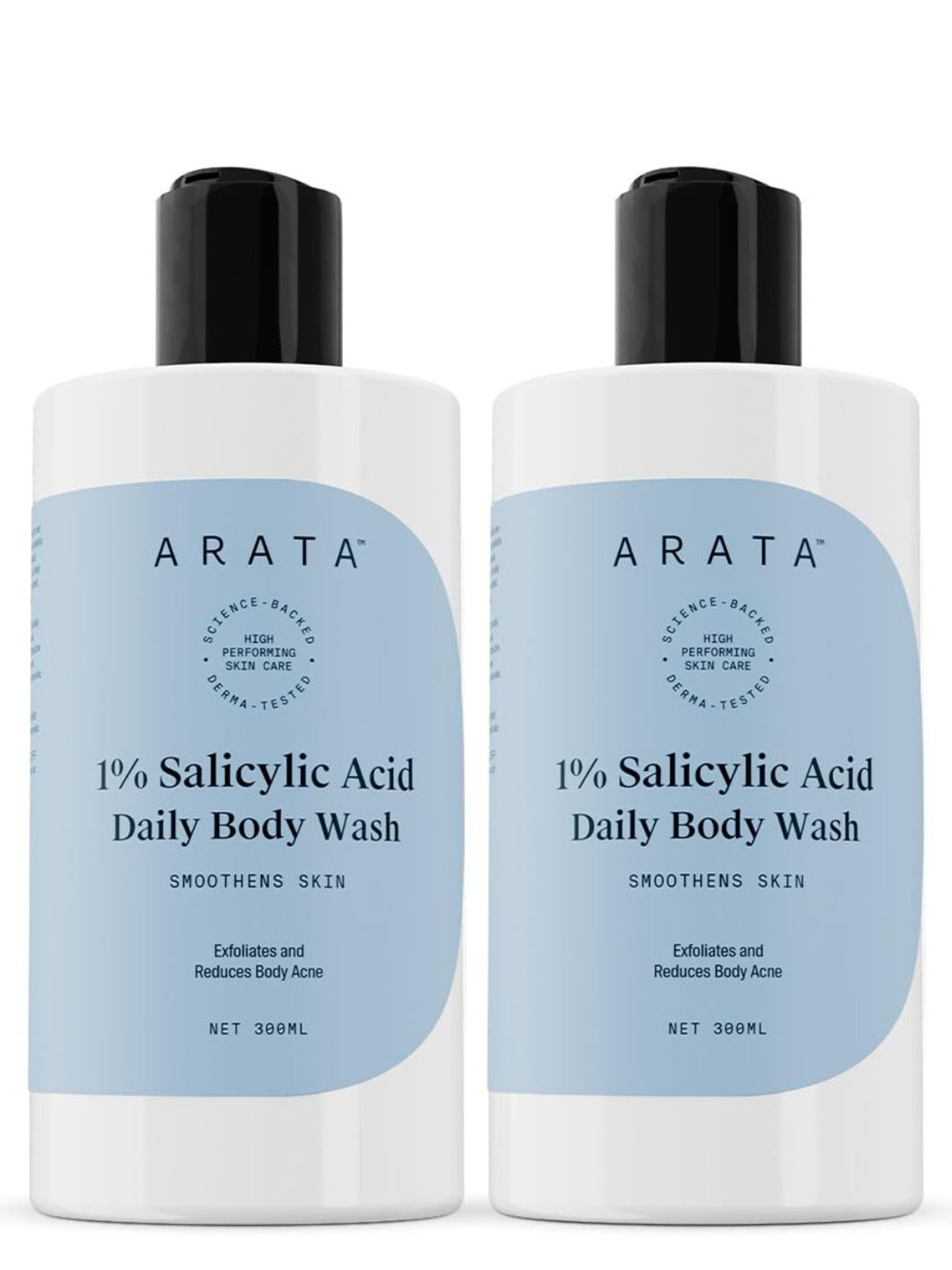 ARATA Set of 2 1% Salicylic Acid Exfoliates & Cleanses Skin Treats Acne Daily Body Wash