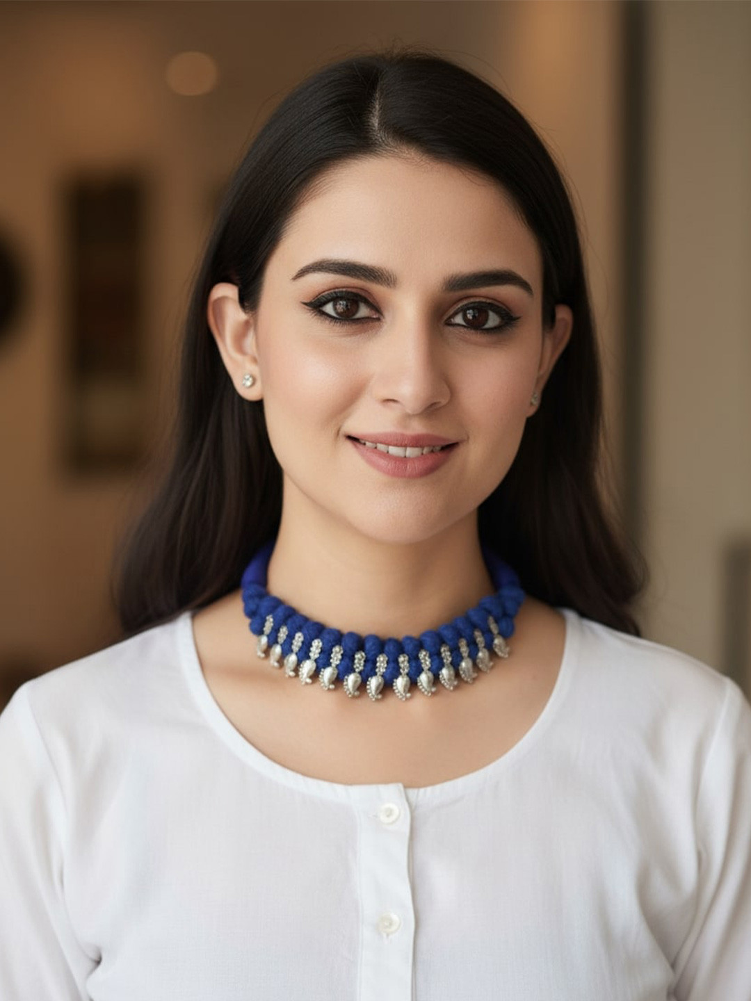 FIROZA Statement Sambhal Tribal Choker Necklace