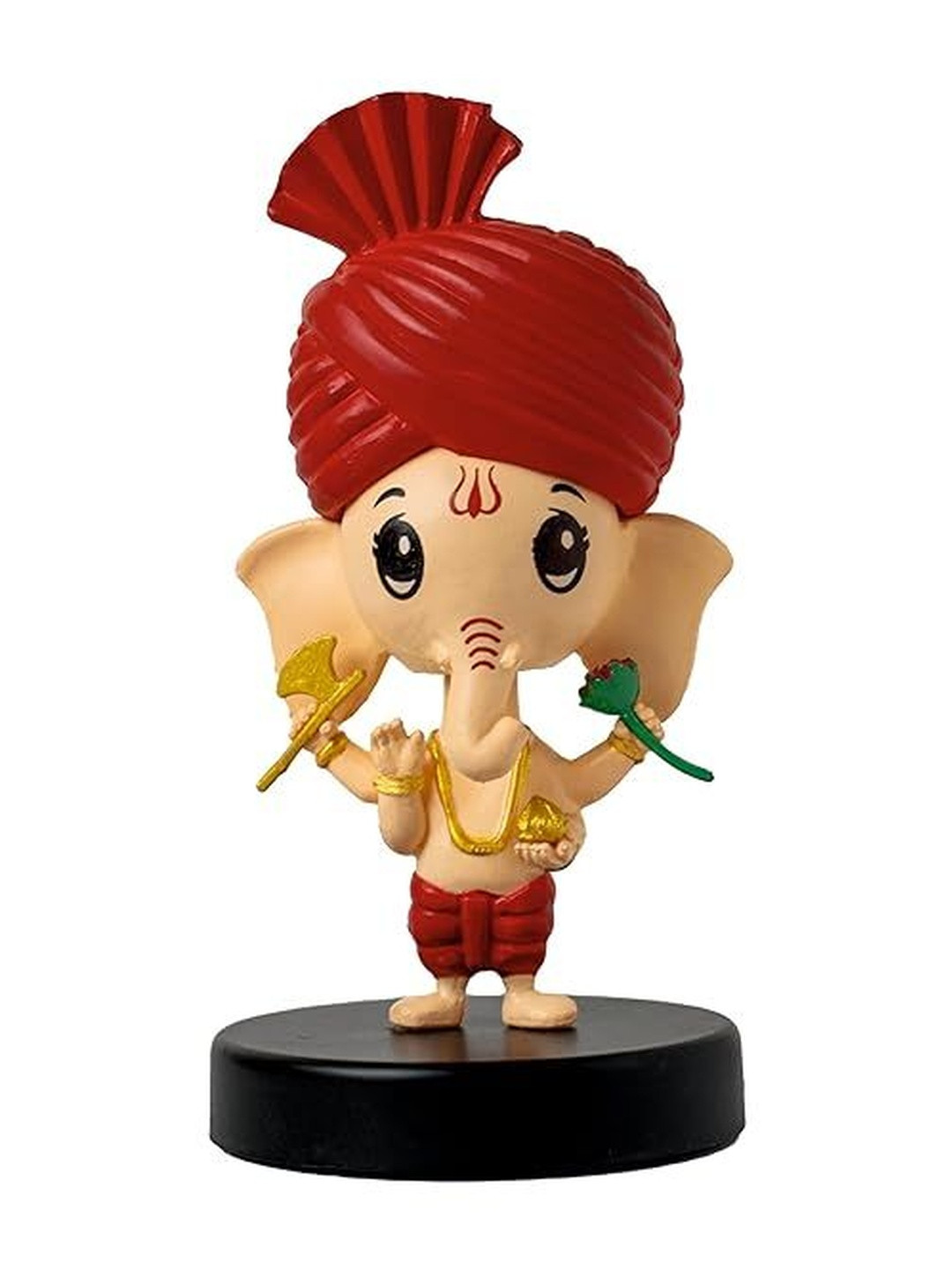 Techpro Red And Black Lord Ganesh Ji  Religious Idol Showpiece