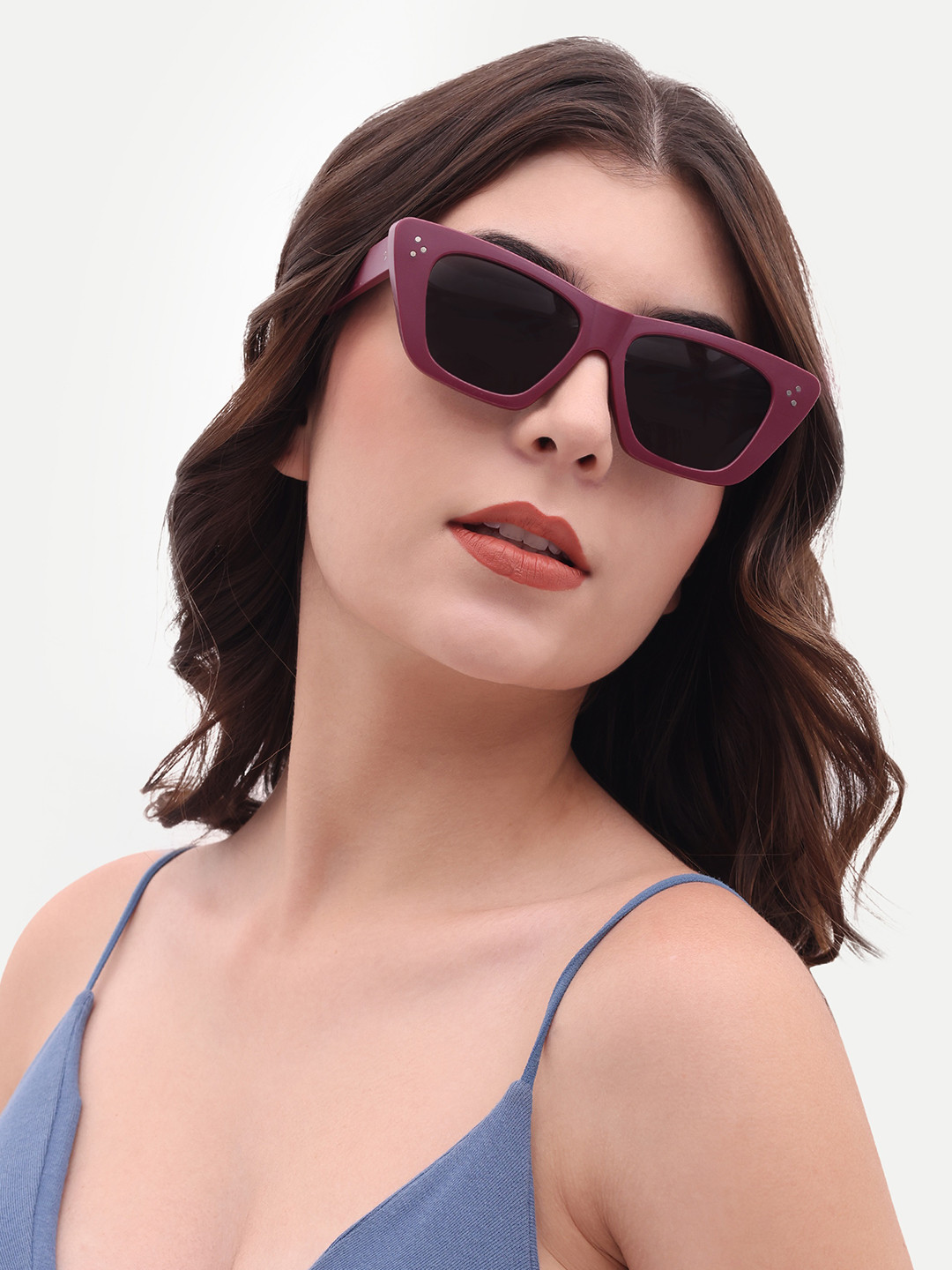 HAMILTANO WINSTON Red Women Full Rim Style UV Protected Cateye Sunglasses with SKU242