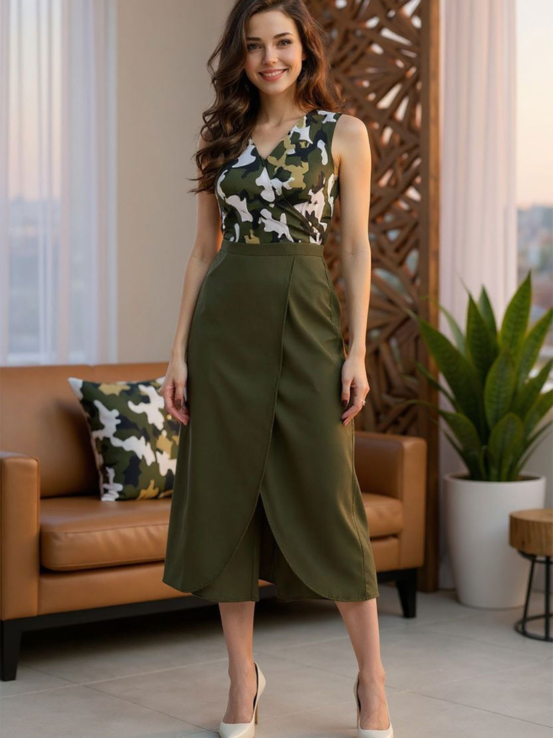 SZN Printed Capri Jumpsuit