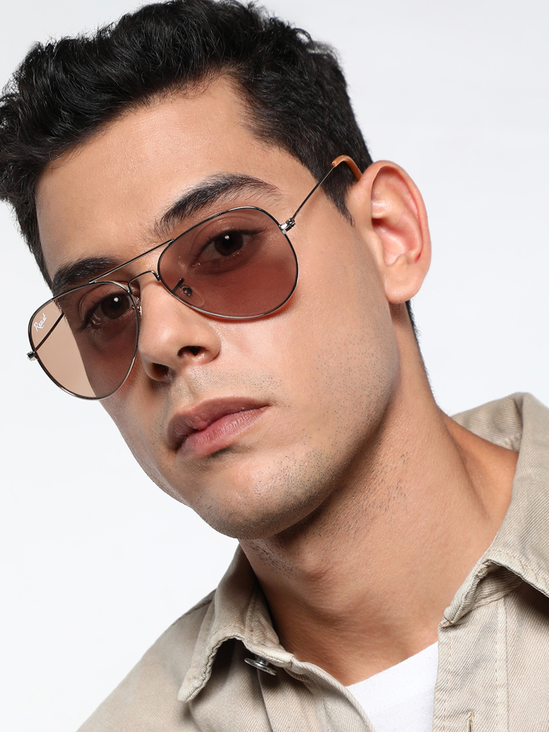 RESIST EYEWEAR  Aviator Sunglasses with UV Protected Lens 18Arc Silver Pink Candy