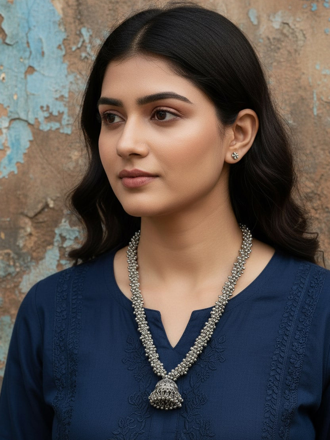 FIROZA Brass Statement Necklace