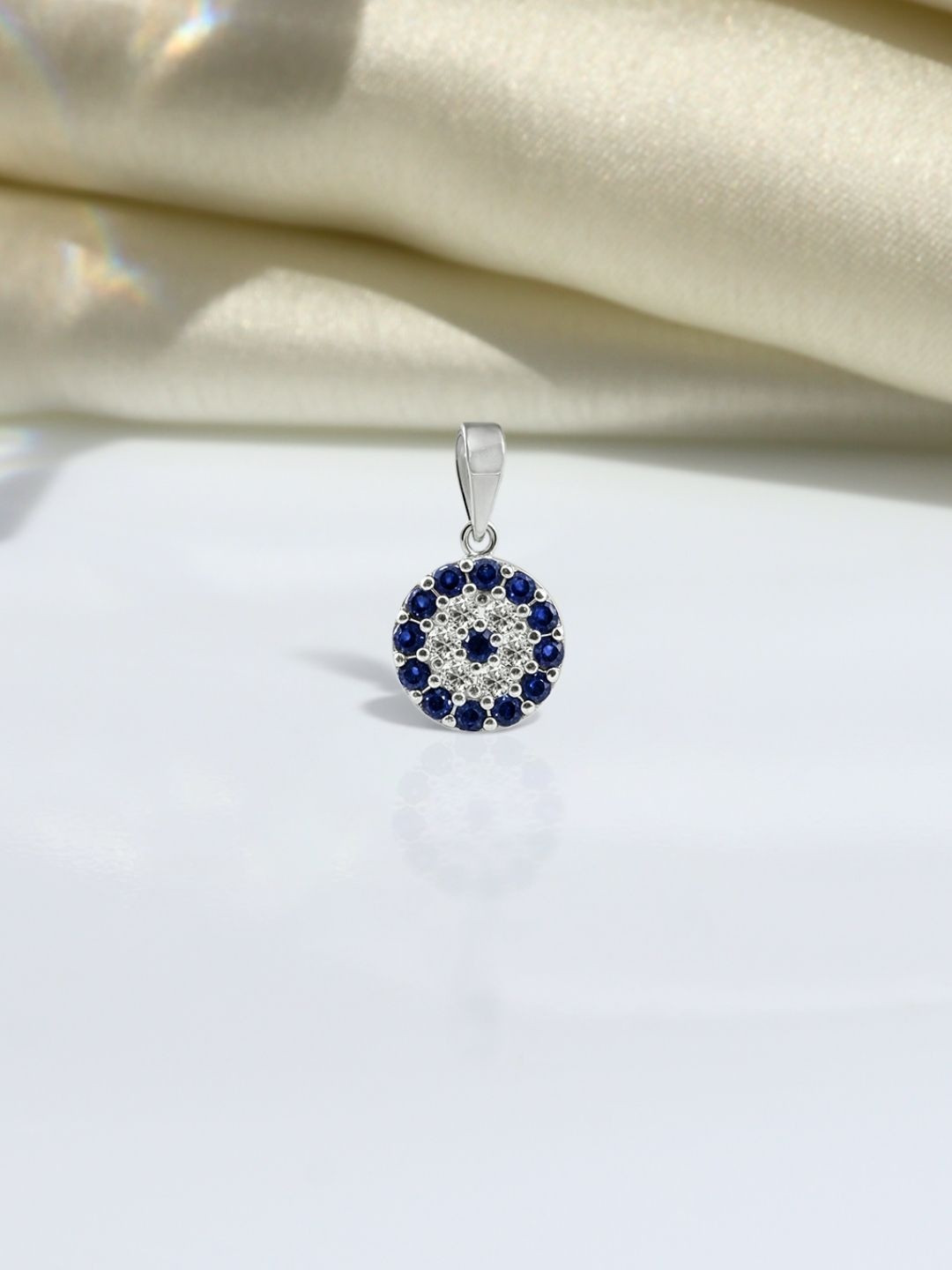 HighSpark Women Blue Sparkling Evil Eye Pendant