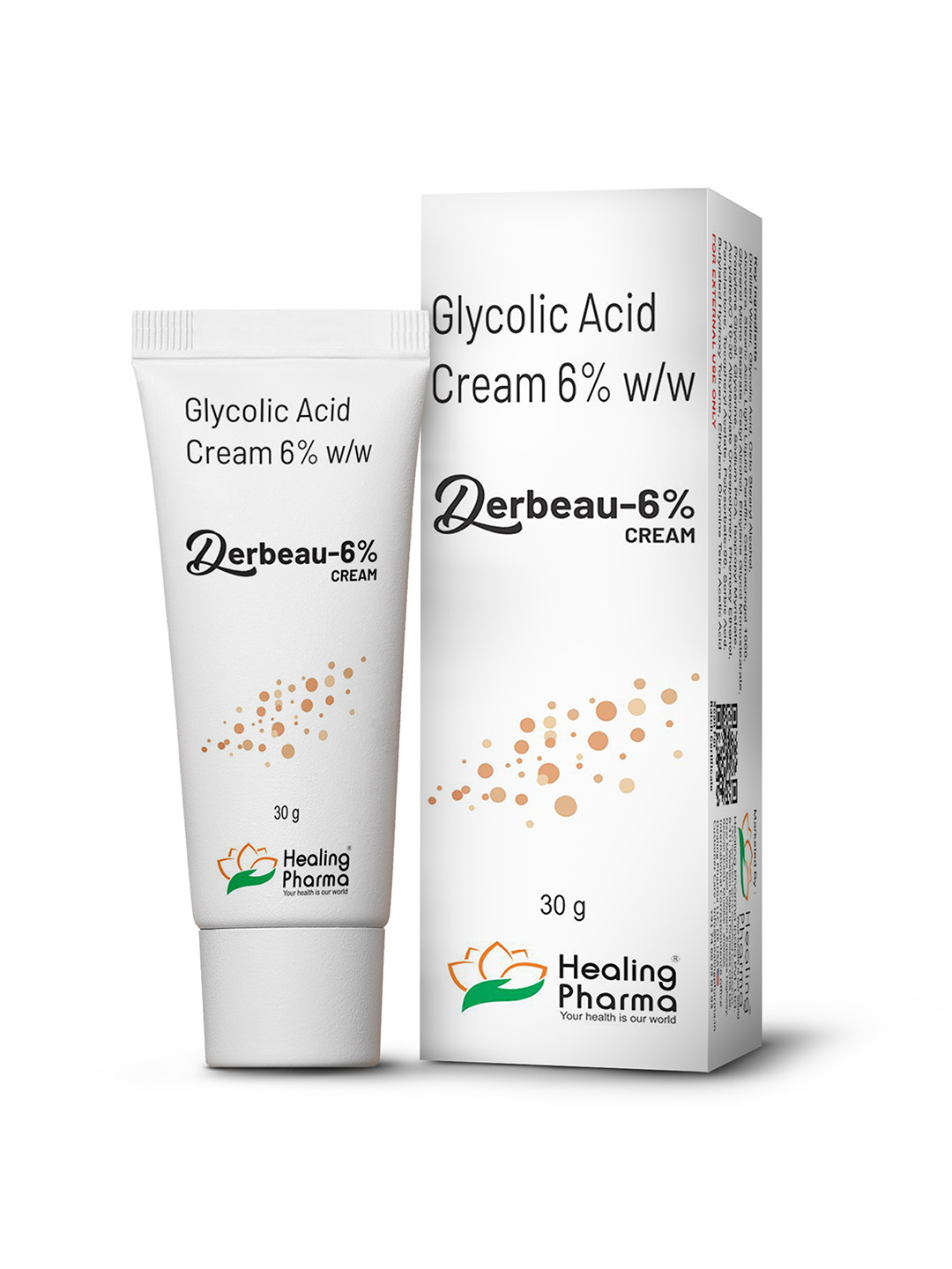 Healing Pharma Derbeau Glycolic Acid Cream 6% W/W- 30g