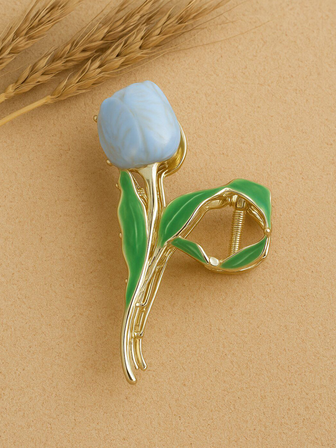 Haute Handles Women Premium Tulip Inspired Floral Hair Claw Clip