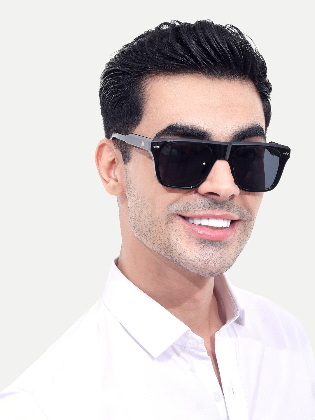 HAMILTANO WINSTON Men Premium Black Wayfarer Rectangular Sunglasses