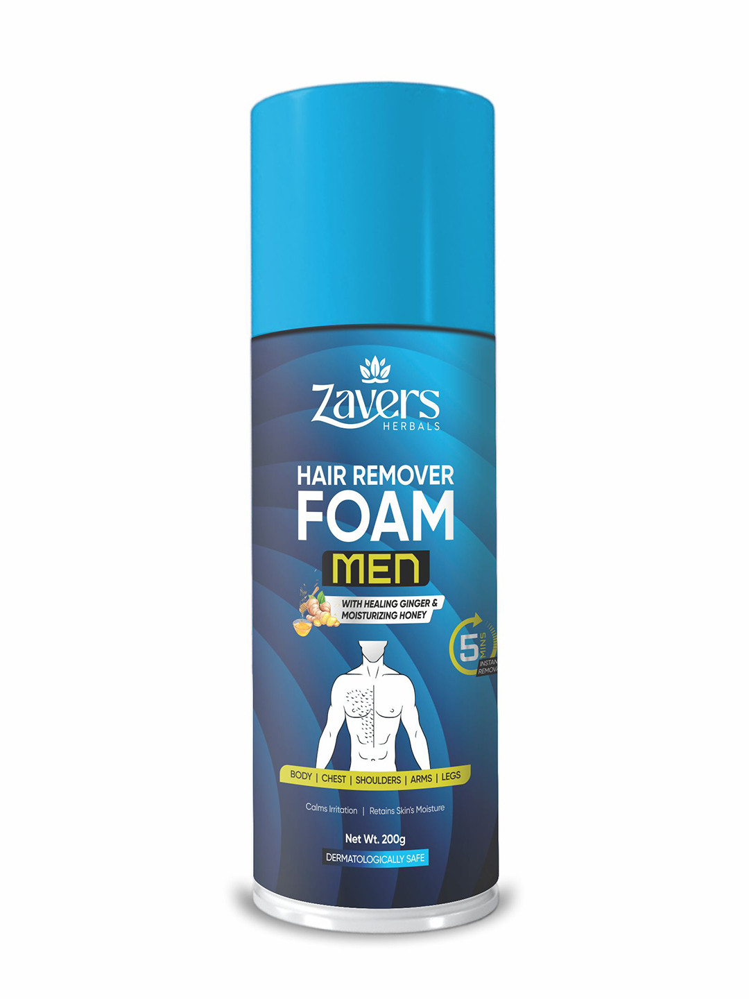 Zavers Men Hair Remover Foam With Zinger & Honey - 200 g