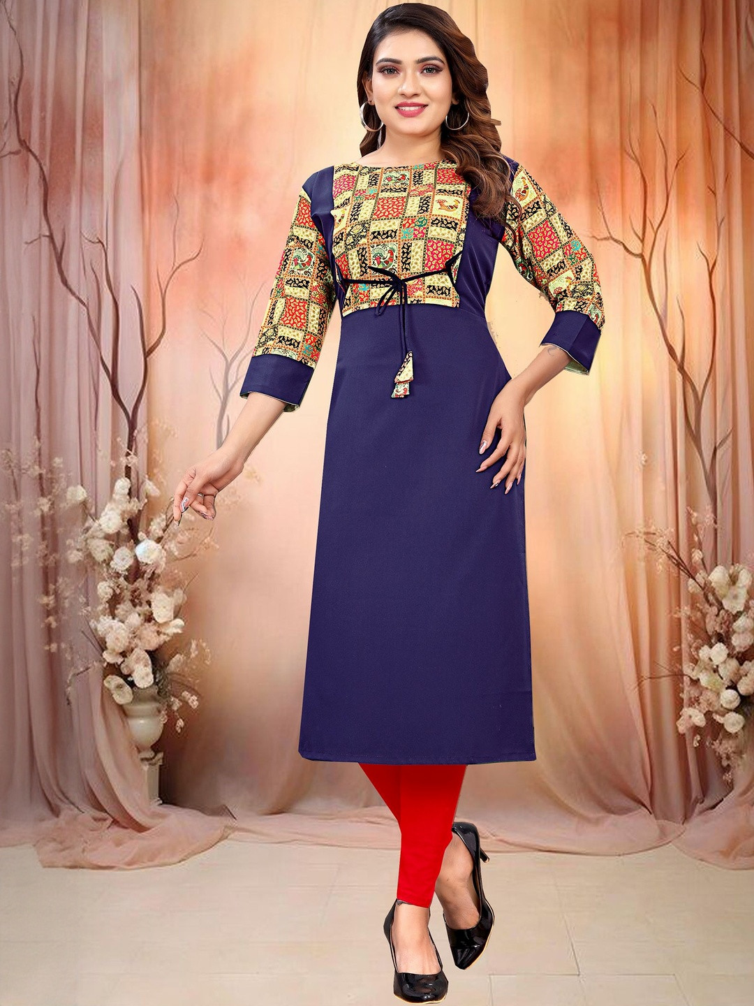 KHANJAN FASHION Printed Straight Kurta