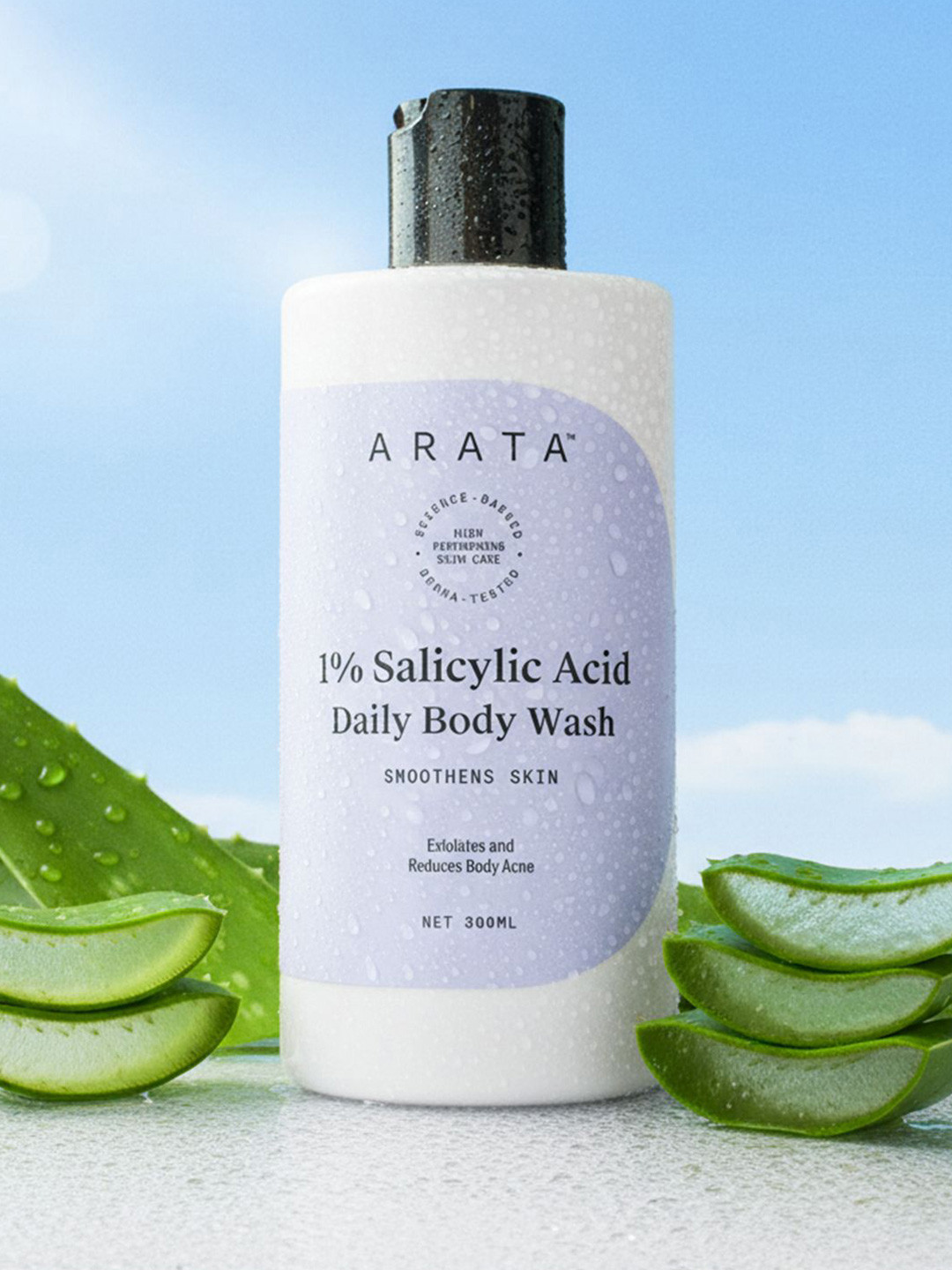 ARATA 1% Salicylic Acid Body Wash Smoothes Skin Exfoliates & Reduce Body Acne - 300ml