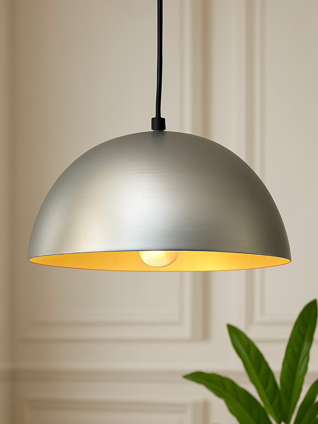 Homesake Silver-Toned Solid Hanging Light