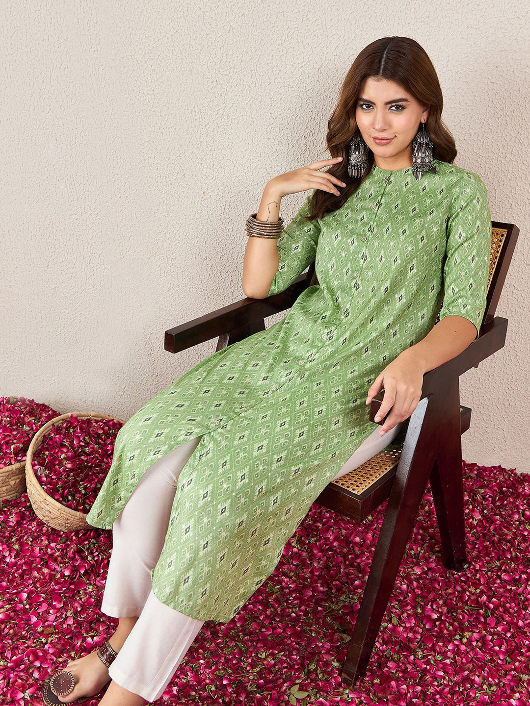 Uparna Women Cotton Printed Kurta