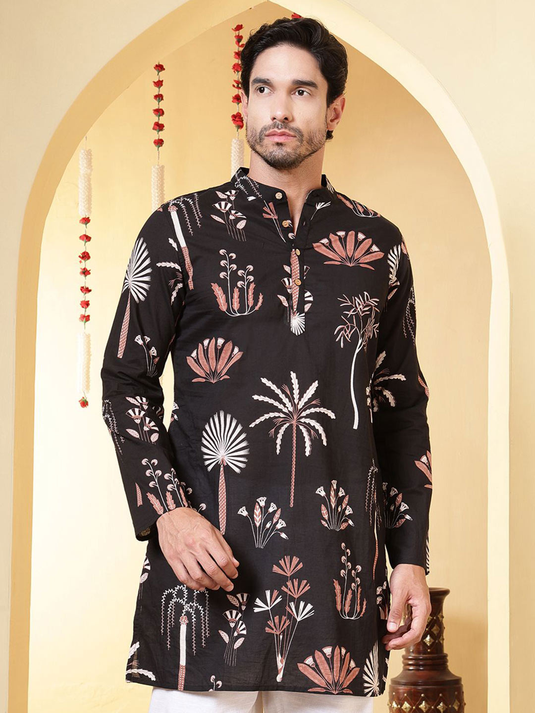 Anouk Men Ethnic Motifs Printed Long Sleeves Short Kurta