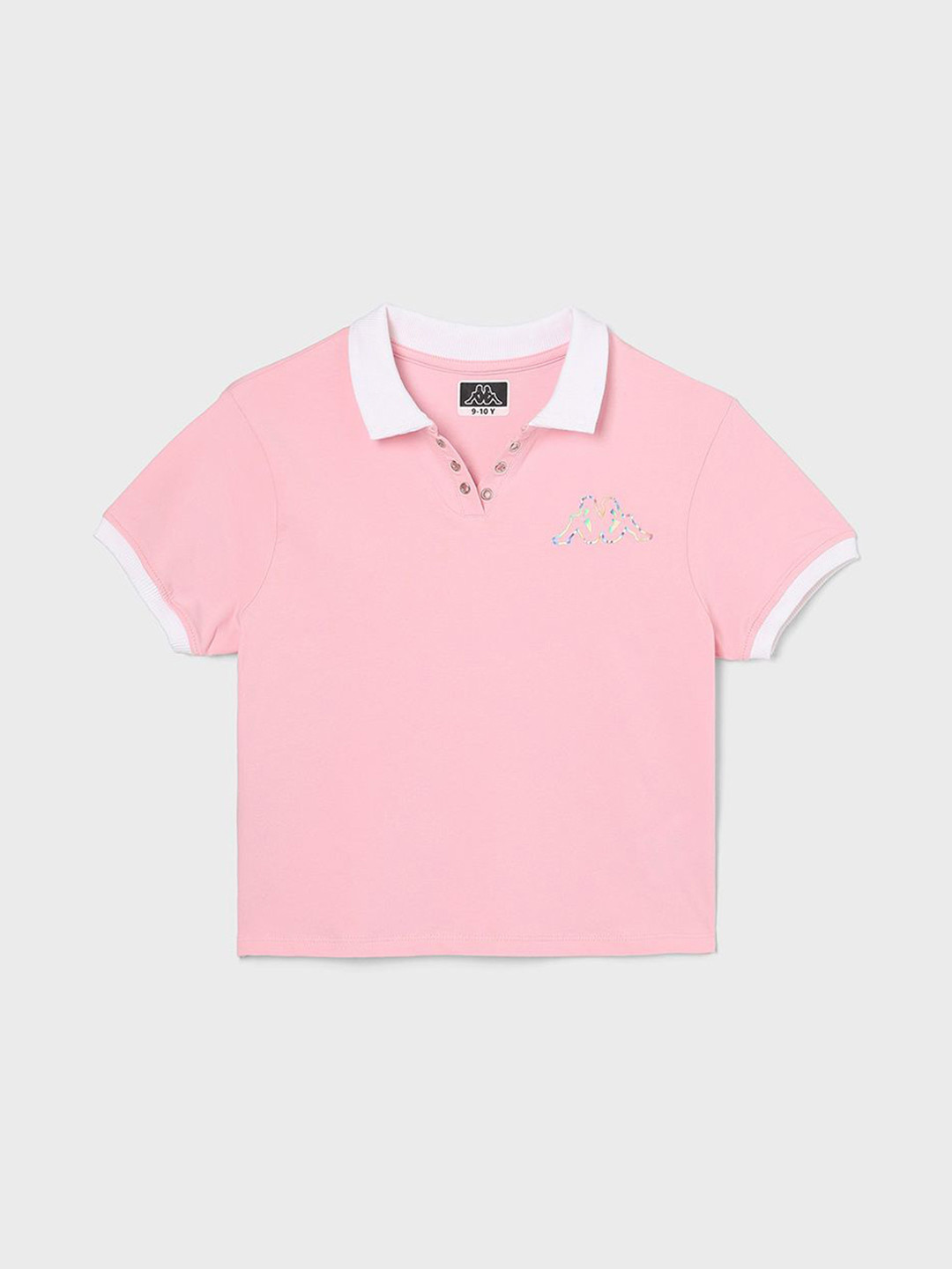 Kappa Girls Brand Logo Printed Polo Collar T-shirt