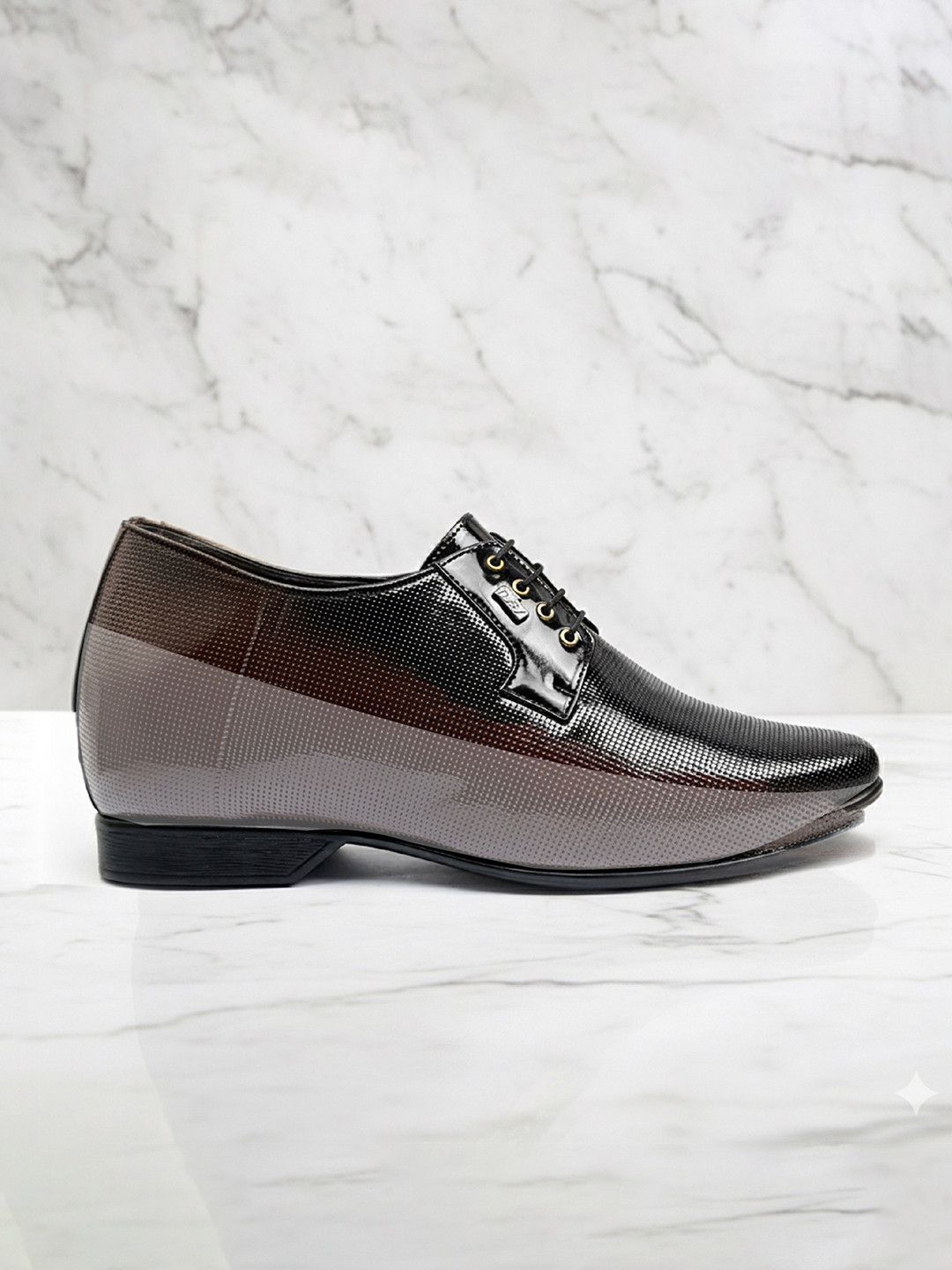 Bxxy Men 3.5 Inch Hidden Elevator Height Increasing Formal Party Derby Lace-up Shoes