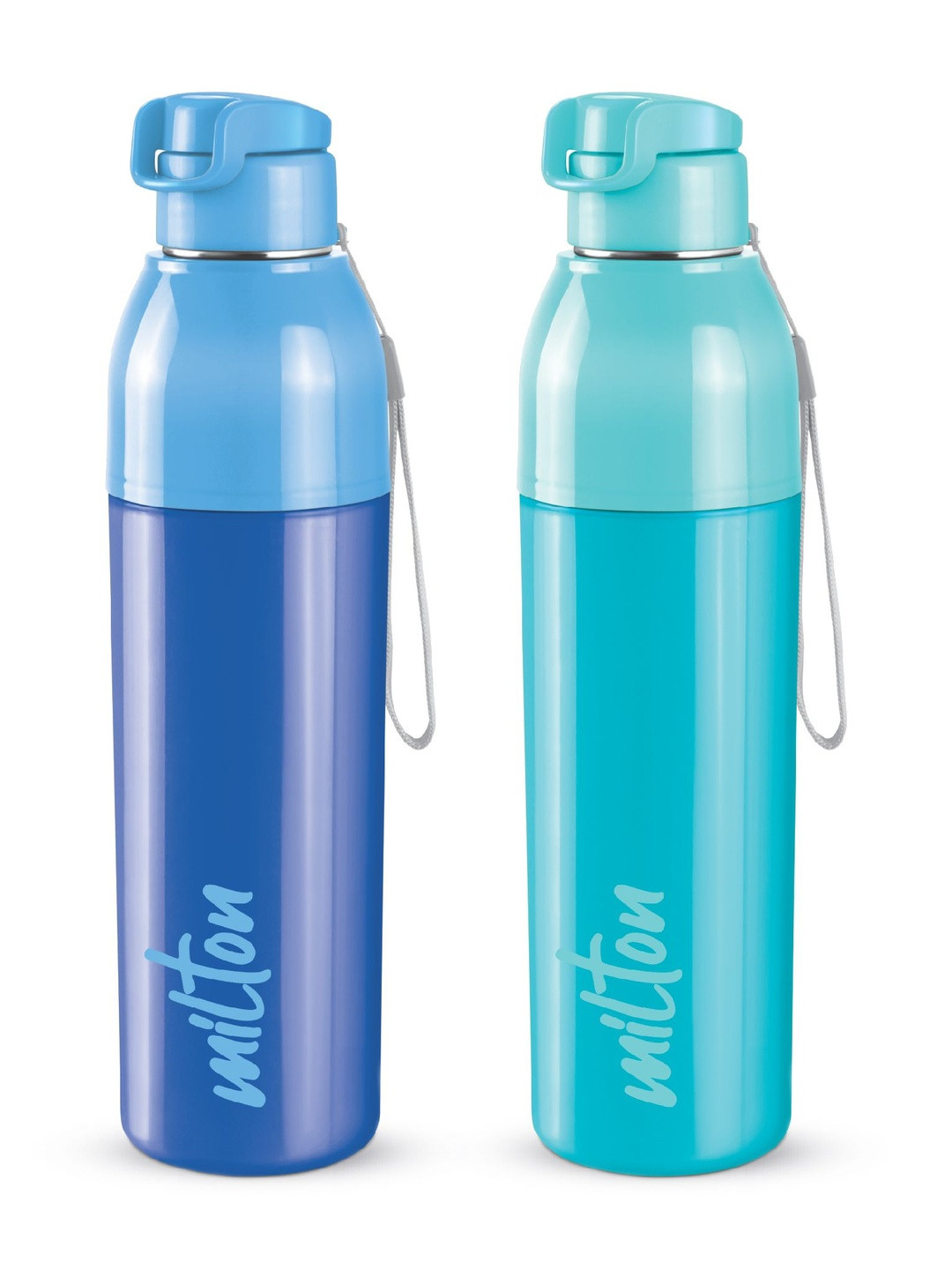 Milton Convey 900 Blue Stainless Steel Single Wall Vacuum 2 Pieces Water Bottle 630ml