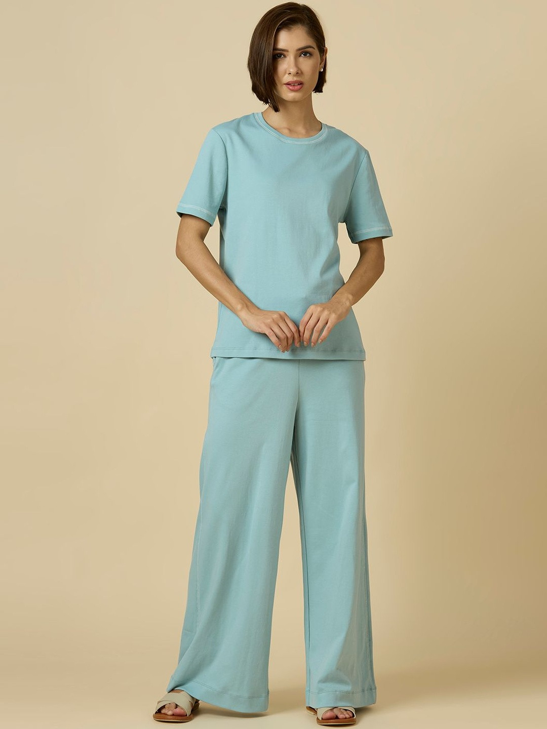 Chemistry Women INTERLOCK JERSEY LOUNGE SET Night suit