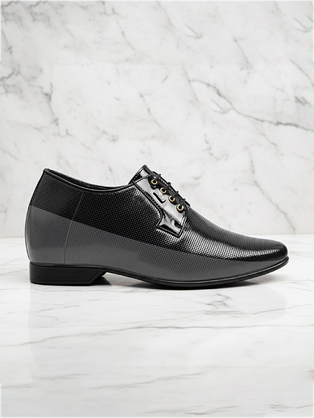 Bxxy Men 3.5 Inch Hidden Elevator Height Increasing Formal Party Derby Lace-up Shoes