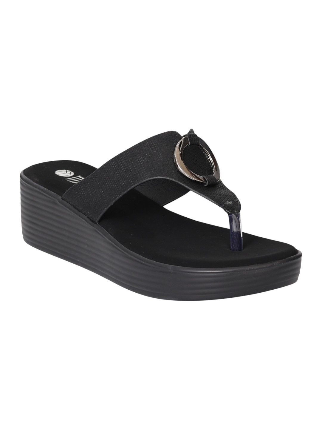 Minx Women Open Toe Flatform Cushioned Footbed Sandals