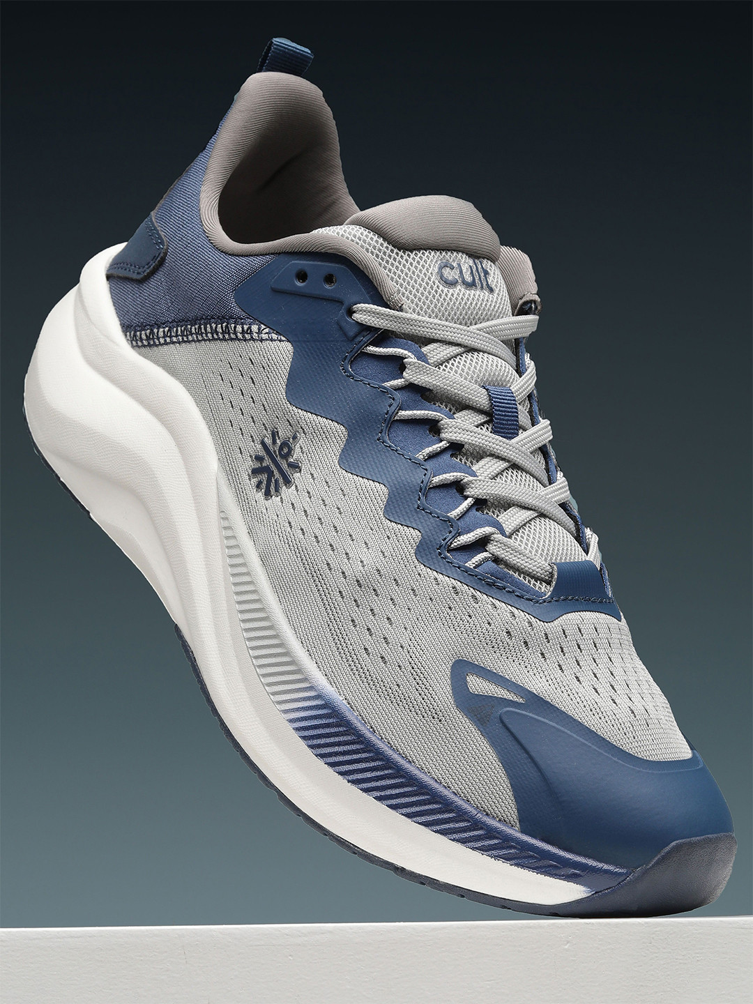CULT Men Zeon Running Shoes - L. Grey/Teal