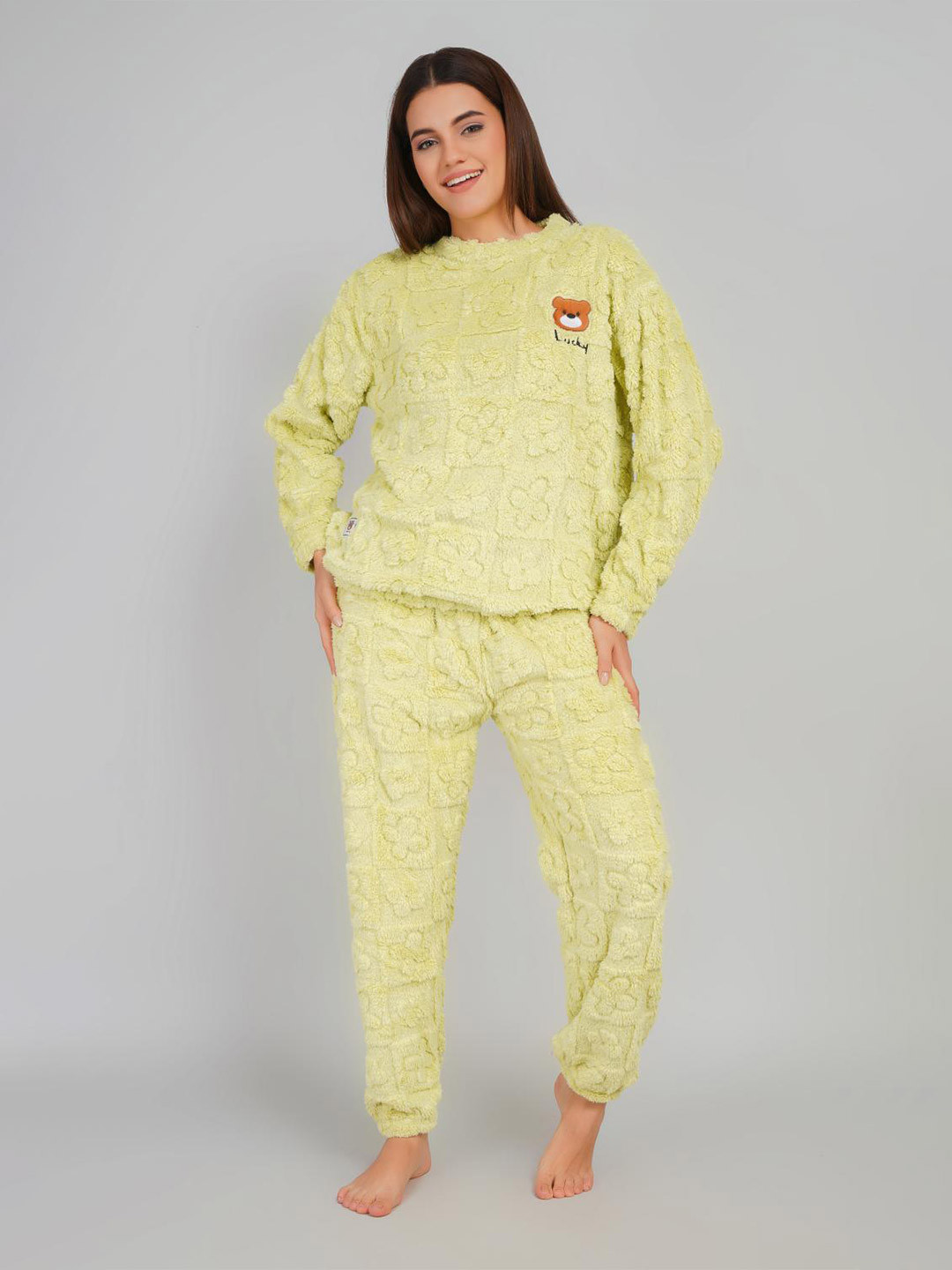 Stem Rope Round Neck Sweater With Joggers Co-Ords