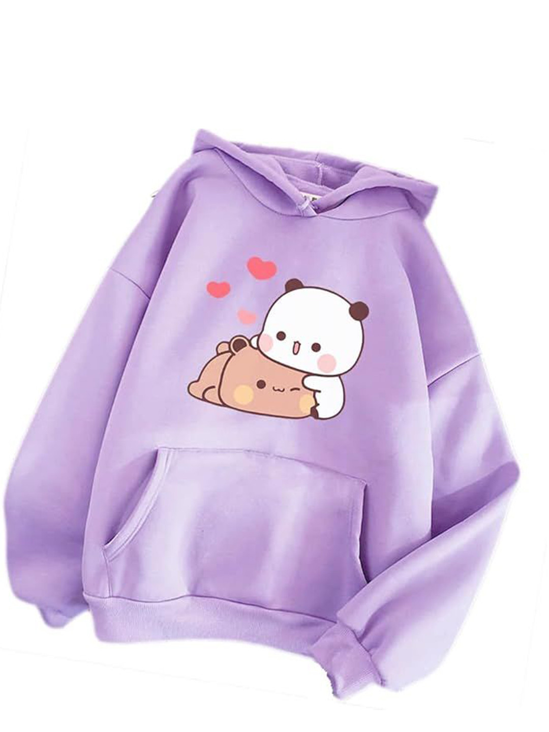FLEEPSHORT COLLECTION Kids Graphic Printed Hooded Woollen Pullover Sweatshirt