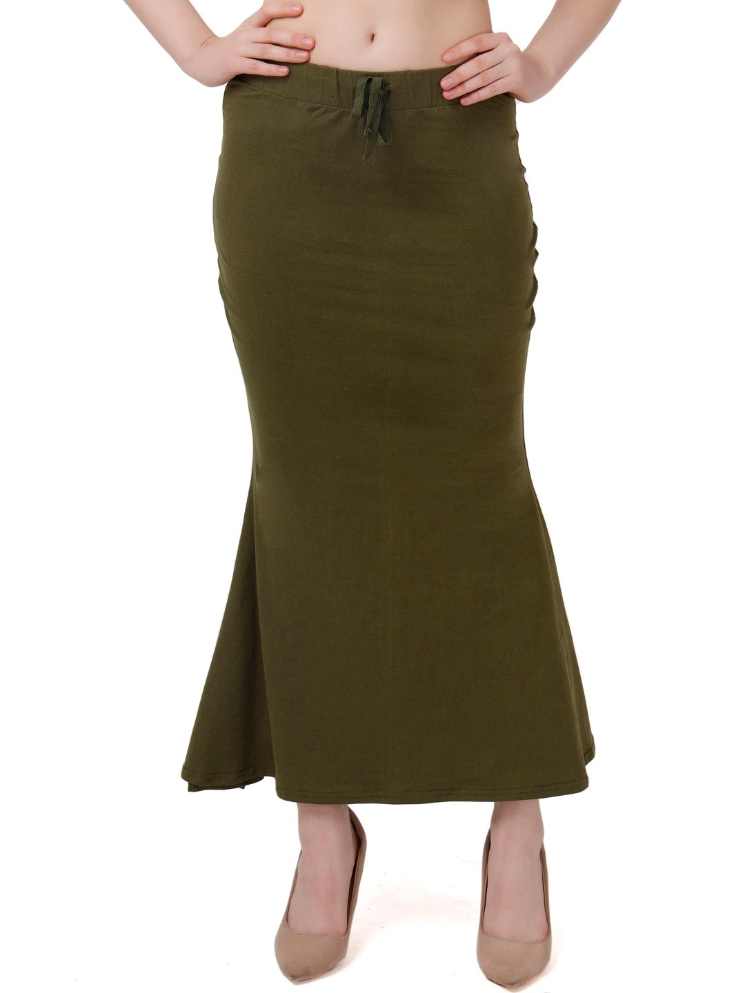 FEMULA Women Solid Mid-Rise Fishcut Saree Shapewear With Hipster Brief